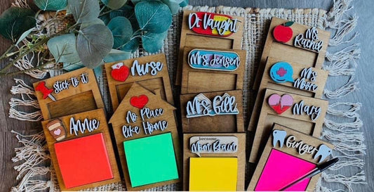 Personalized Sticky Note Pad Holder